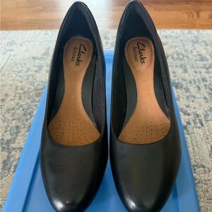 Clarks Women's Black Leather Shoes